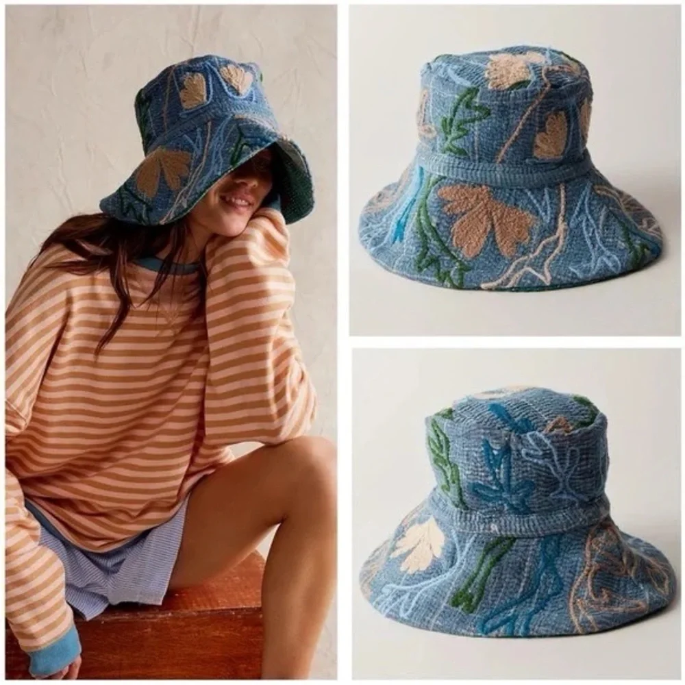 Free People Vintage Kantha Bucket Hat - Picture 1 of 6